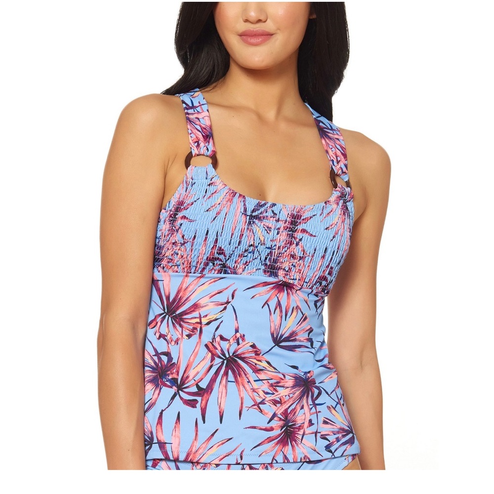 Jessica Simpson Lilac Palmy Days Tankini Set